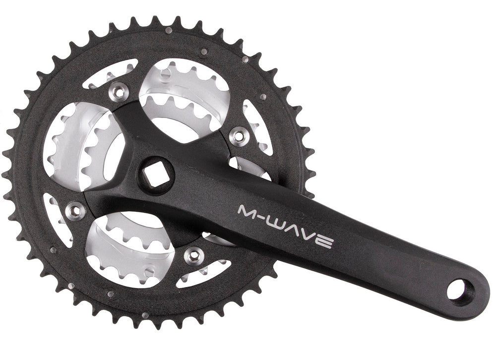 M-wave crankstel 22 32 44t 170mm 8-9 speed zwart