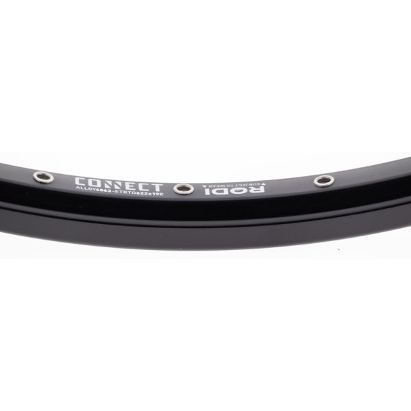 Rodi velg connect 622x19 36-gaats 14g frans ventiel - zwart disc