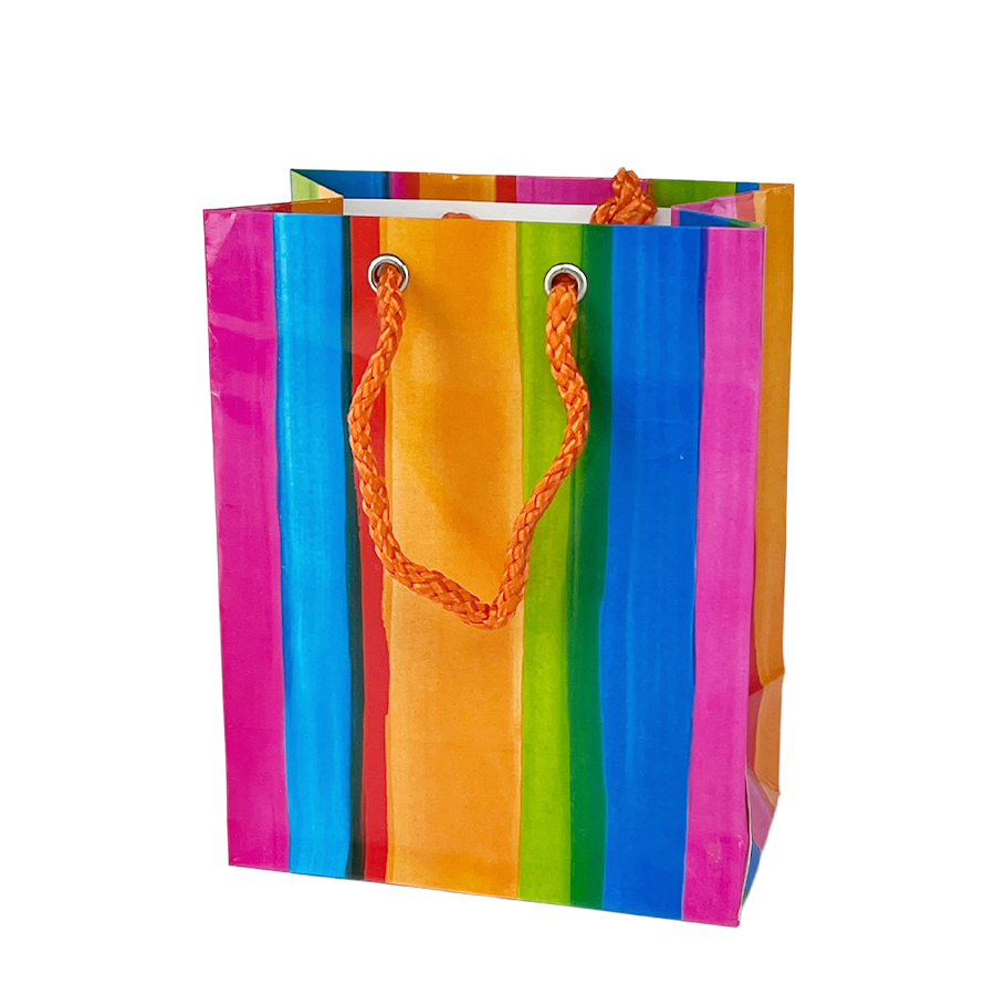 Cadeautas mini strepen 11,5x6,5x14,5cm