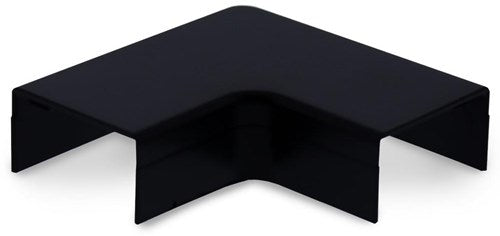Enzo canalit systeem25 plattebocht met bodemstuk 25x13mm zwart - 4745705