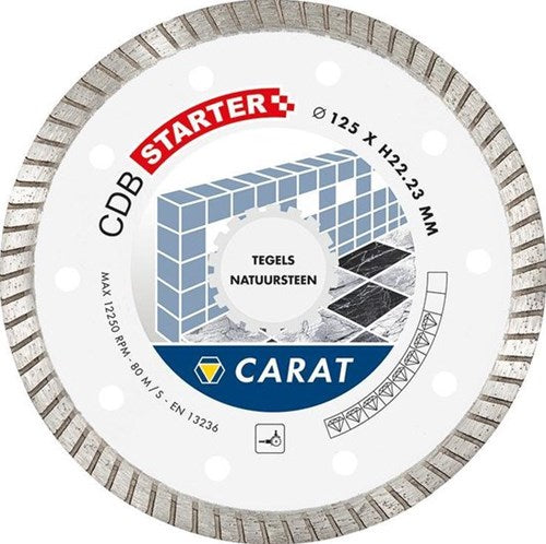 Carat csmm115300 diamantzaagblad voor droogzagen - 125x22,23x10mm - tegels natuursteen - csmm125300