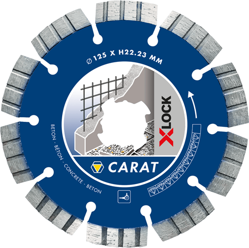 Carat diamantzaag slijpschijf x-lock beton ø125x22,23 mm - ccxlock125