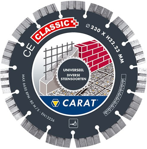 Carat diamantzaag universeel ø230x22,23mm, ce classic - cec2303000 - cec2303000