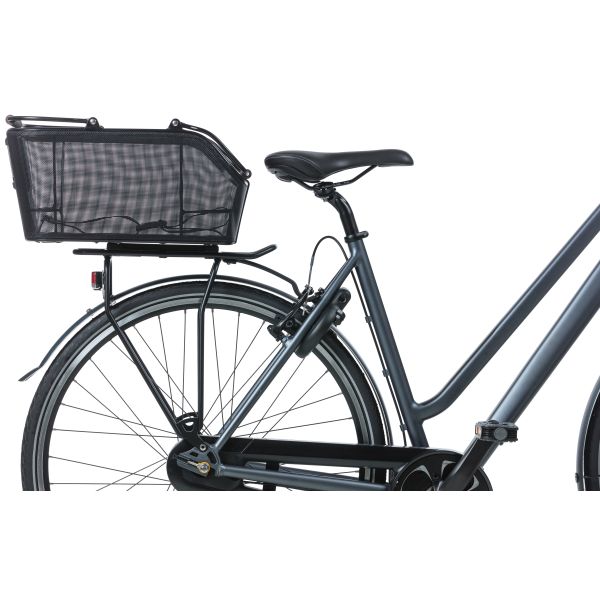Fietsmand Basil Cento Tech Fiber Nordlicht (met MIK-adapterplaat) - effen zwart