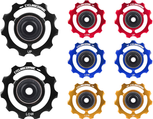 Cyclingceramic 11t derailleur pulleys for shimano sram campagnolo | blue