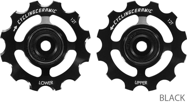Cyclingceramic 12t derailleur pulleys for sram axs campagnolo | red