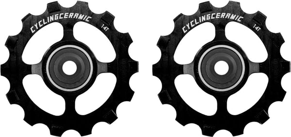 Cyclingceramic 14t derailleur pulleys for shimano sram | red