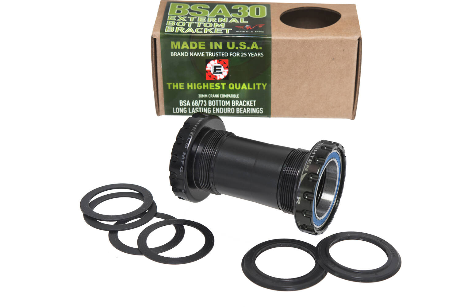 Wielen fabrikant - trapas bsa 30mm cranks abec 3 zwart