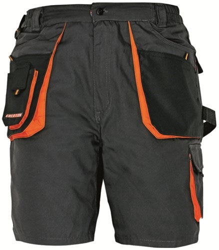 Cerva crv emerton korte werkbroek 03100003 | kleur zwart oranje | maat 56 - 00.200.001.56