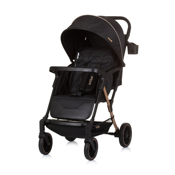 Amber Opvouwbare Buggy met Voetenhoes Obsidian Zwart