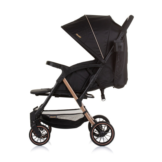 Amber Opvouwbare Buggy met Voetenhoes Obsidian Zwart