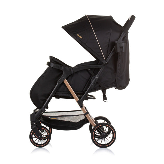 Amber Opvouwbare Buggy met Voetenhoes Obsidian Zwart