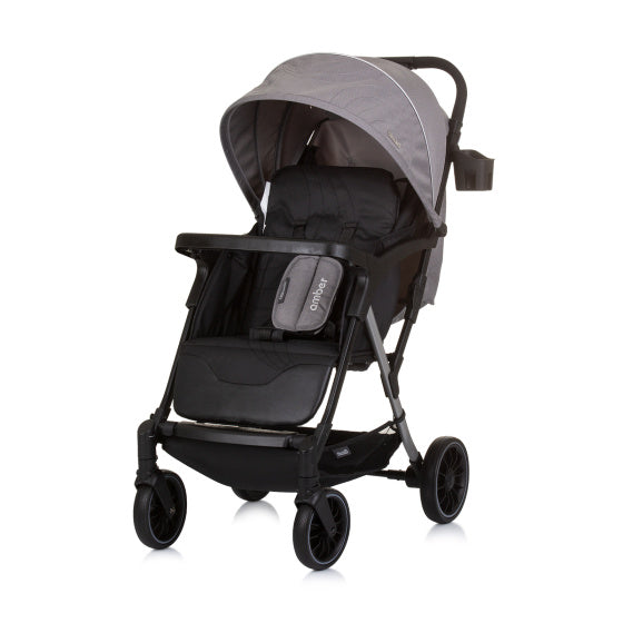Amber Opvouwbare Buggy met Voetenhoes Granite Grijs Zwart