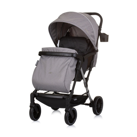 Amber Opvouwbare Buggy met Voetenhoes Granite Grijs Zwart