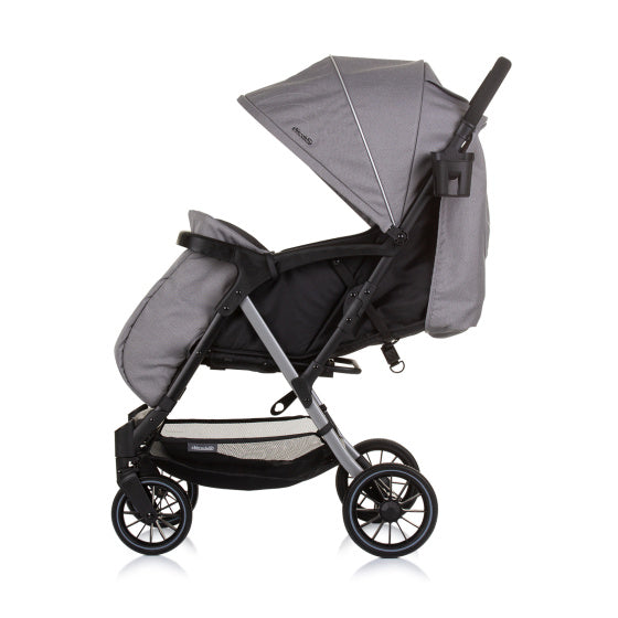 Amber Opvouwbare Buggy met Voetenhoes Granite Grijs Zwart