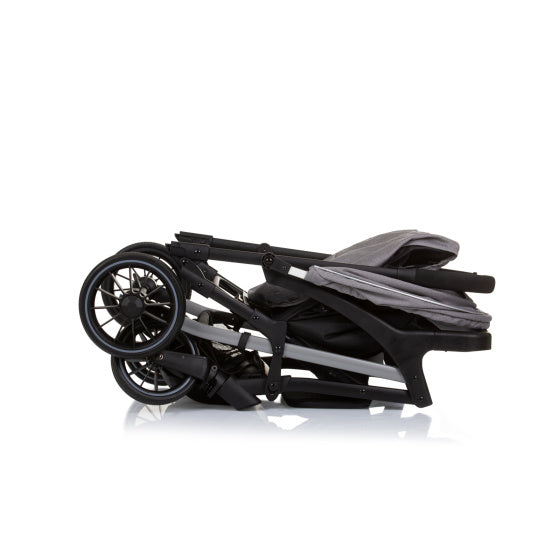 Amber Opvouwbare Buggy met Voetenhoes Granite Grijs Zwart