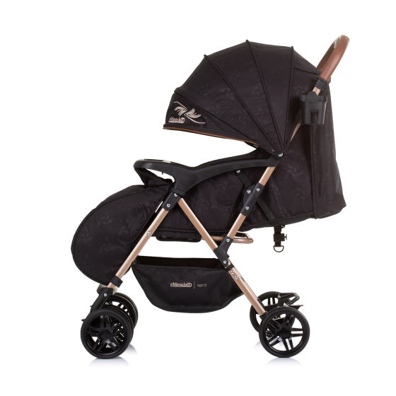 April Opvouwbare Buggy met Voetenhoes Obsidian Zwart
