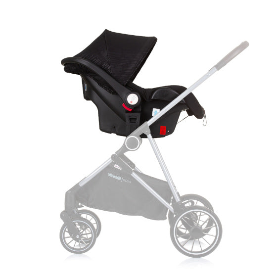 Aura Autostoel met Adapters 40-85 cm Groep 0+ Obsidian Zwart