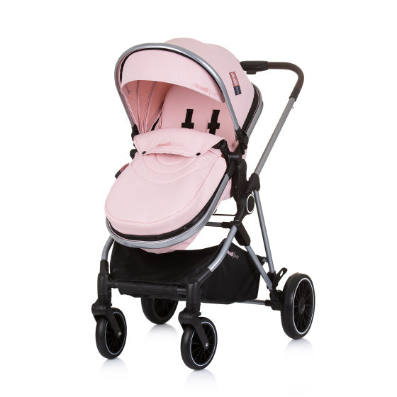 Aura Opvouwbare 3-in-1 Kinderwagen met Luiertas Flamingo Roze