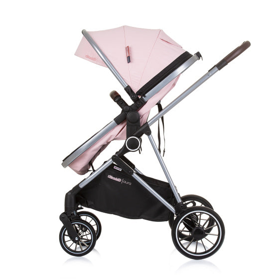 Aura Opvouwbare 3-in-1 Kinderwagen met Luiertas Flamingo Roze