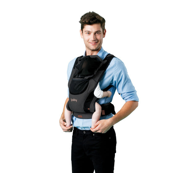 Bobby Ergonomische Draagzak met Capuchon Ebony