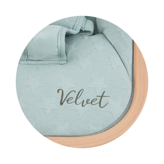 Velvet Opvouwbare Wipstoel met Mobiel Aloe Wood Mintgroen Beige