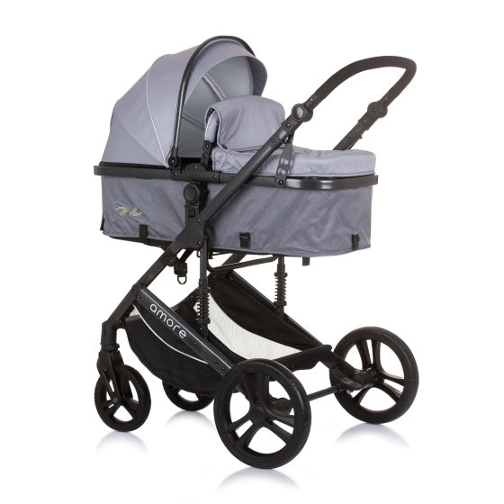Amore Opvouwbare 3-in-1 Kinderwagen met Luiertas Asgrijs