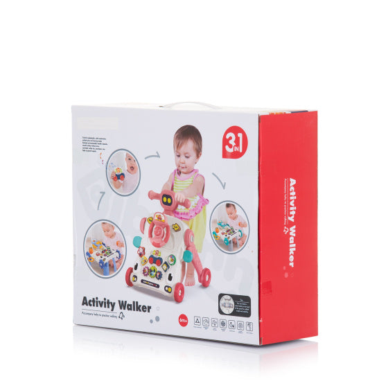 Auto 3-in-1 Loopwagen met Speelgoedauto Muziek Blauw