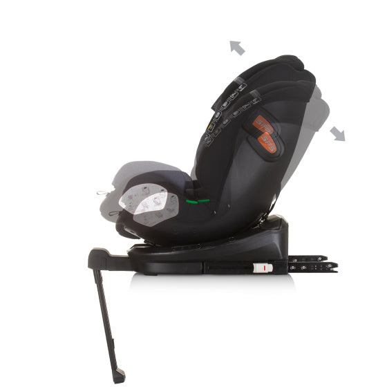Tourino Autostoel i-Size 40-150 cm Isofix 360° Obsidian Zwart Grijs