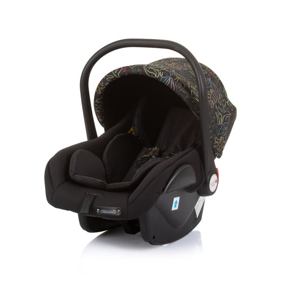 Havana Autostoel met Adapters 40-85 cm Groep 0+ Obsidiaan Bladeren Zwart