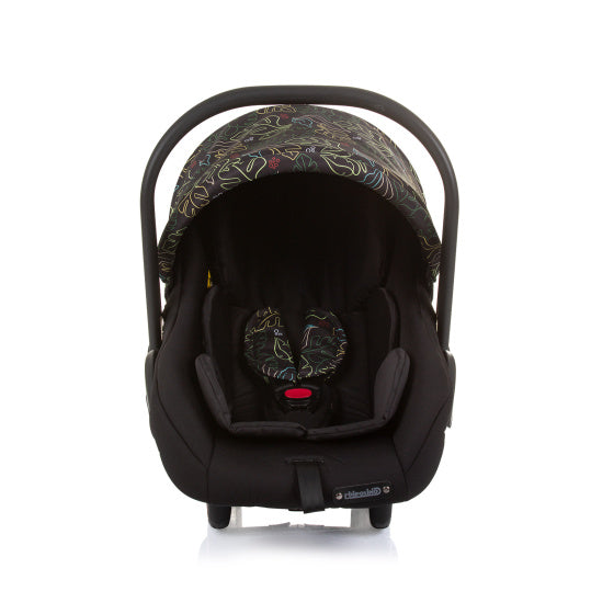 Havana Autostoel met Adapters 40-85 cm Groep 0+ Obsidiaan Bladeren Zwart