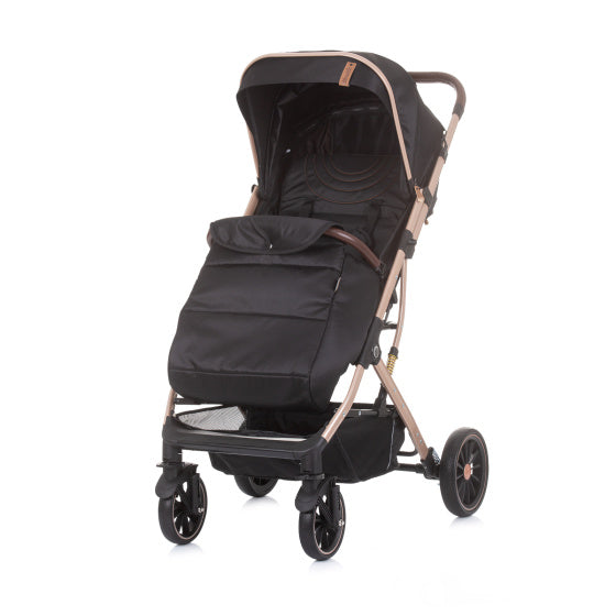 Combo Opvouwbare Buggy met Voetenhoes Ebony Zwart Beige