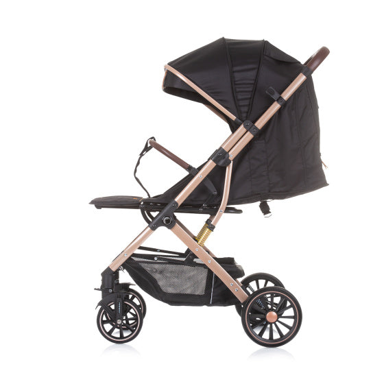 Combo Opvouwbare Buggy met Voetenhoes Ebony Zwart Beige
