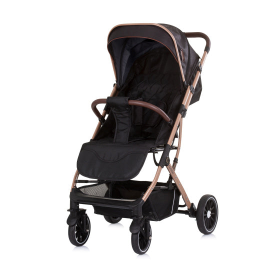 Combo Opvouwbare Buggy met Voetenhoes Obsidian Gold Zwart