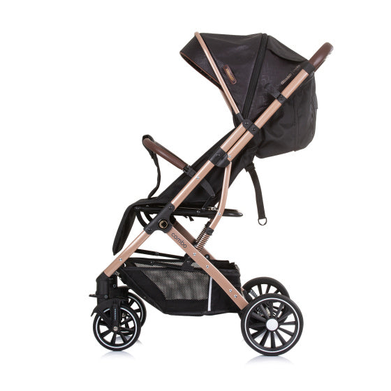 Combo Opvouwbare Buggy met Voetenhoes Obsidian Gold Zwart