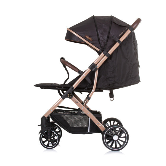 Combo Opvouwbare Buggy met Voetenhoes Obsidian Gold Zwart