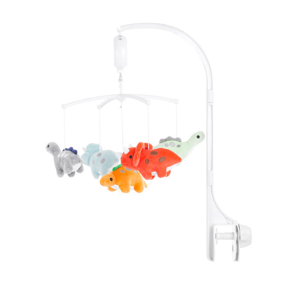 Dinos Muziekmobiel 360° Draaiend Wit Veelkleurig