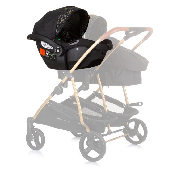 Duo Smart Autostoel 40-87 cm Groep 0+ Obsidiaan Bladeren Zwart