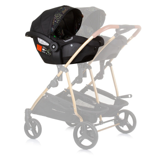 Duo Smart Autostoel 40-87 cm Groep 0+ Obsidiaan Bladeren Zwart