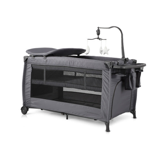 Bella Opvouwbaar Campingbedje met Aankleedkussen Graniet