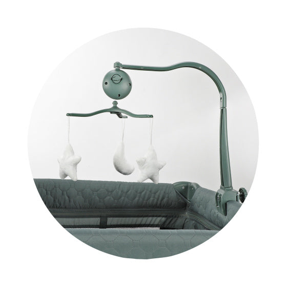 Bella Opvouwbaar Campingbedje met Aankleedkussen Pastel Groen