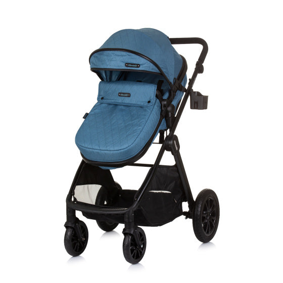 Harmony Opvouwbare 3-in-1 Kinderwagen met Luiertas Jeans Blauw Zwart