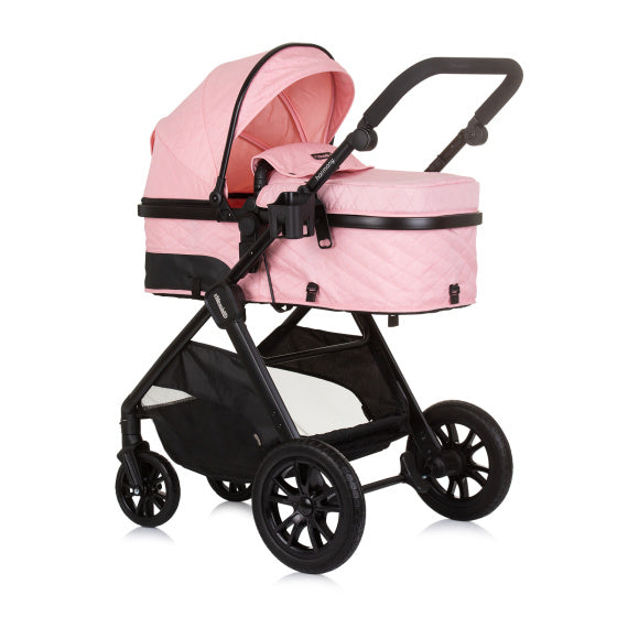 Harmony Opvouwbare 3-in-1 Kinderwagen met Luiertas Flamingo Roze