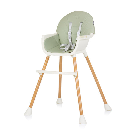 Rio 2-in-1 Kinderstoel met Eetblad Zitkussen Aloe Groen Wit