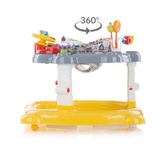 Joya Lux 4-in-1 Loopstoel 360° Draaibaar Opvouwbaar Geel