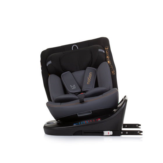 Motion Autostoel i-Size 40-150 cm Isofix 360° Obsidian Zwart Grijs