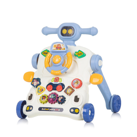 Auto 3-in-1 Loopwagen met Speelgoedauto Muziek Blauw