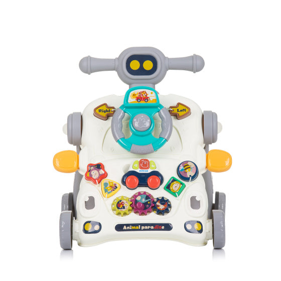 Auto 3-in-1 Loopwagen met Speelgoedauto Muziek Grijs