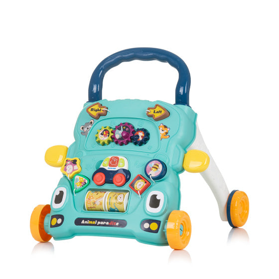 Funny Animals Loopwagen met Speelauto Muziek Blauw