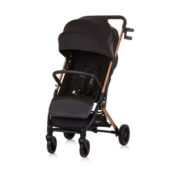 Pixie Opvouwbare Buggy Obsidian Goud Zwart